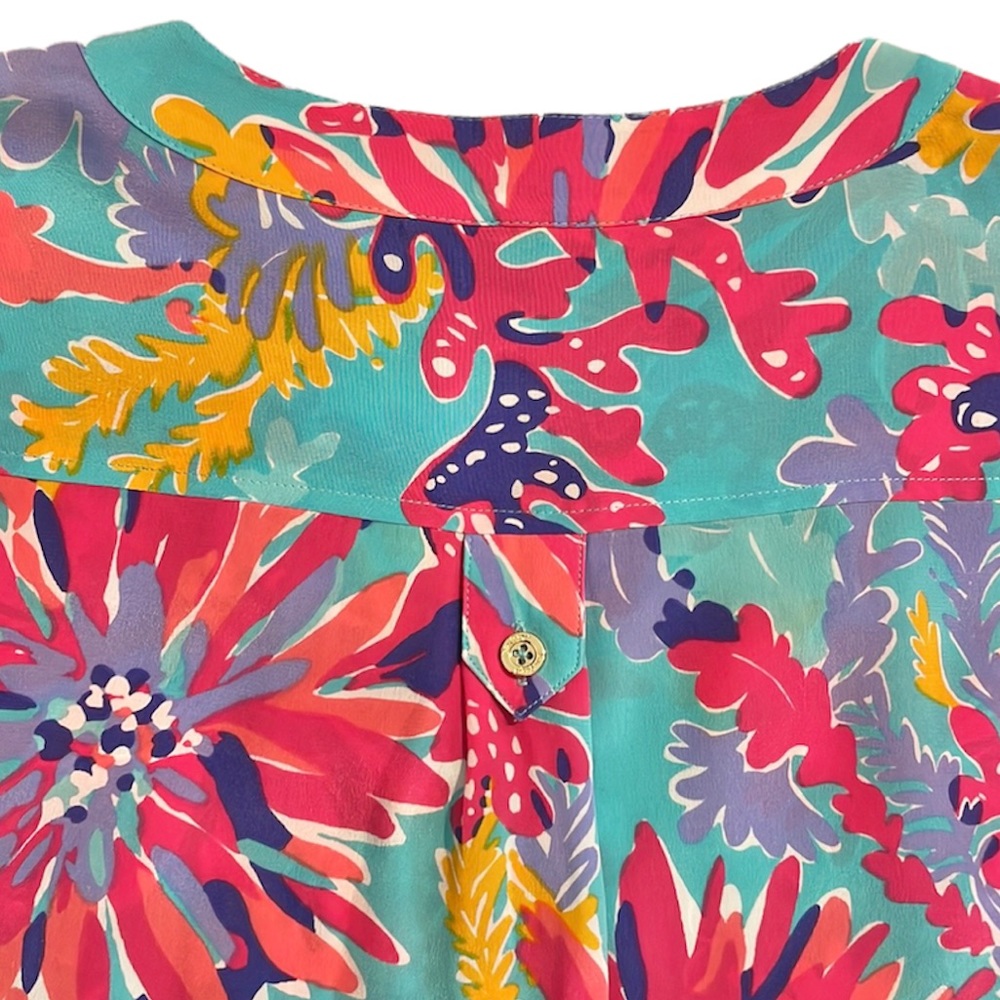 Lilly Pulitzer EUC Delray Silk Blouse - Picture 8 of 12